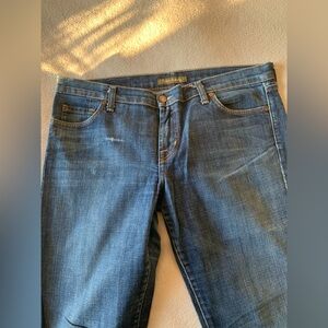 David Kahn Blue Medium Wash Bootcut Denim Jeans 5-Pocket Button Zip Women’s